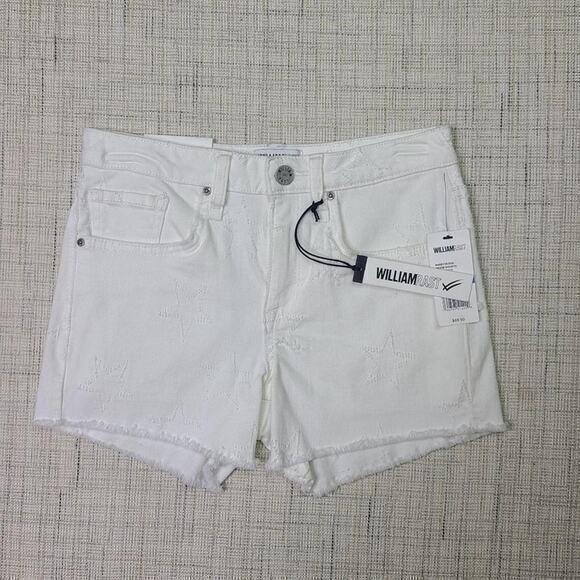 NWT‎ William Rast Perfect Shorts Star White Size 25 - Picture 1 of 4